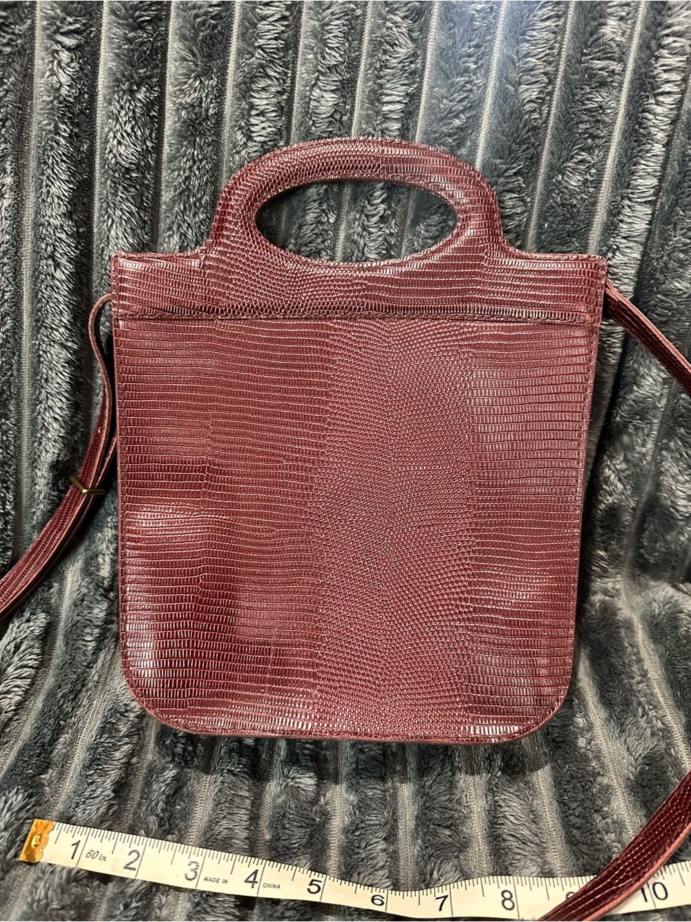 Madewell The Toggle Crossbody Bag Burgundy color - Picture 3 of 8